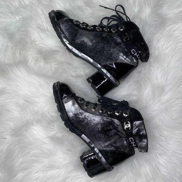 Chanel Silver Combat Bootie - Picture 8 of 13